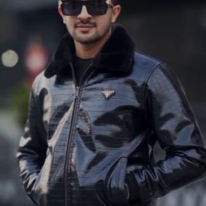 Croc leather jacket.