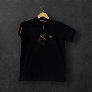 Pr..da collar zip polo.